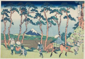 Tokaido Hodogaya, from the series "Thirty-six Views of Mount Fuji (Fugaku sanjurokkei)" af Katsushika Hokusai