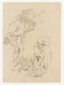 To jægere, Edo-periode, 1800-tallet. af Katsushika Hokusai