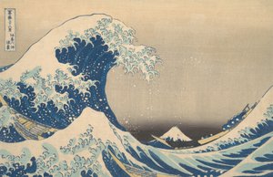 Under bølgen ud for Kanagawa Kanagawa oki nami ura, også kendt som The Great Wave, ..., ca. 1830-32. af Katsushika Hokusai