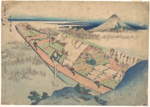 Ushibori i Hitachi-provinsen (Jōshū Ushibori), fra serien »De 36 udsigter over Fuji-bjerget« (Fugaku sanjūrokkei) af Katsushika Hokusai