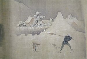 Udsigt over Mt.Fuji, fra den malede rulle af Tolv udsigter over Mt.Fuji af Katsushika Hokusai