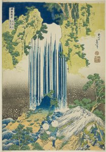 Yoro Falls in Mino Province (Mino no Yoro no taki), from the series "A Tour of Waterfalls in Various Provinces (Shokoku taki meguri)" af Katsushika Hokusai