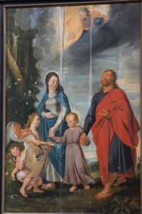 Sognekirke (Saint Walburga Parish Church). maleri. af 