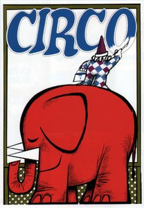Plakat, der reklamerer for et cirkus, c1920 (farve Litho)