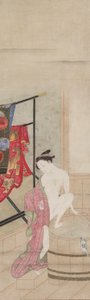 Dame ved Badet af Kawamata Tsunemasa
