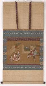 To yujo, der laver et nytår, kalder på to andre, 1700-tallet. af Kawamata Tsunemasa
