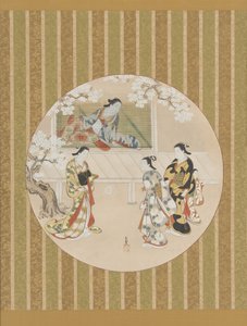 Parodi af en scene fra historien om Genji, begyndelsen af det 18. århundrede. af Kawamata Tsuneyuki