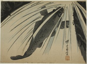 Karpens stigende vandfald af Kawanabe Kyosai