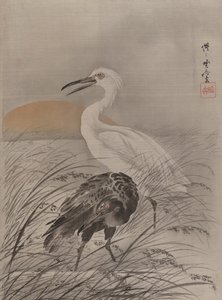 Traner i Marsh, ca. 1887. af Kawanabe Kyosai
