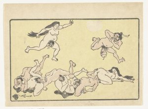 Orgie The Big Tail (serietitel) af Kawanabe Kyosai