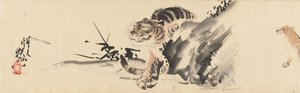 Skitser af fugle og dyr, slutningen af det 19. århundrede, før 1870. af Kawanabe Kyosai