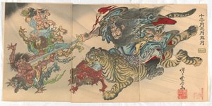 Tolv måneder: Maj af Kawanabe Kyosai