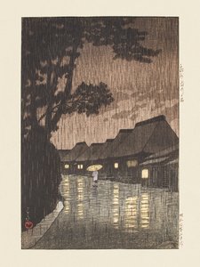 Soshu Maekawa No Ame (Regn i Maekawa, Sagami-provinsen) (1932) af Kawase Hasui