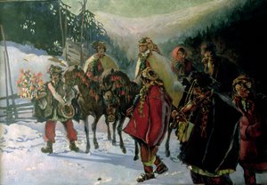 Hucul bryllup, 1909 af Kazimierz Sichulski