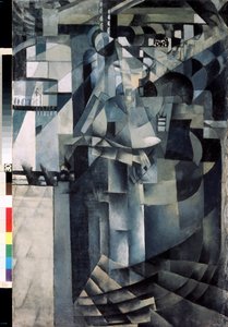 Livet på et Grand Hotel. Maleri af Kasimir Severinovich Malevich (Malevich, Malevic) (1878-1935), olie på lærred af Kazimir Severinovich Malevich