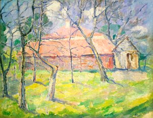 Landskab nær Kiev, 1930. af Kazimir Severinovich Malevich