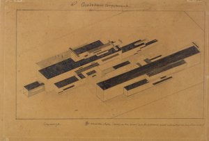 Moderne bygninger, 1923-1924 af Kazimir Severinovich Malevich