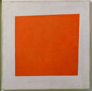 Rød firkant. Maleri Realisme af en bonde i to dimensioner af Kazimir Severinovich Malevich
