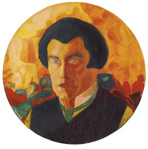Selvportræt 1908-1910 - maleri af Kasimir Severinovich Malevich (Malevich, Malevic) (1878-1935), af Kazimir Severinovich Malevich