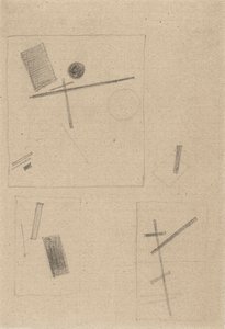 Suprematist tegning af Kazimir Severinovich Malevich