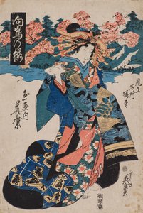 Cherry Blossom på Mukojima af Keisai Eisen