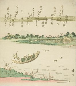 Færge over Sumida-floden af Keisai Eisen