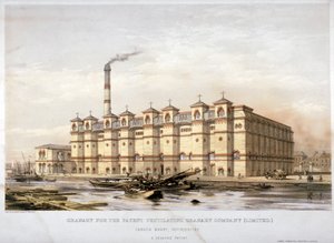 Granary on Canada Wharf, Rotherhithe, London, c1860