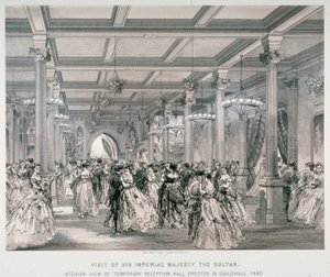 Reception for sultanen af Tyrkiet, Guildhall, City of London, 1867