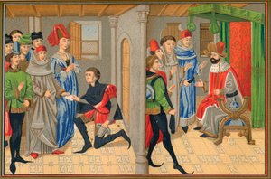Scene fra fortællingen om Renaud De Montauban, 1400-tallet, 1849. af Kellerhoven