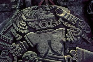 Amerika; arkæologi; Mexico; Templo Mayor; Aztekernes Store Tempel; Coyolxauqui, 2010 (foto) af Kenneth Garrett