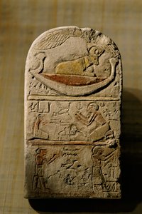 Kalkstensstele fra Paka, sen periode, 2002 (foto) af Kenneth Garrett