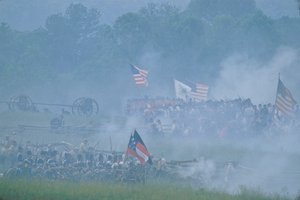 Genopførelse af Manassas-slaget, borgerkrigen, 2004 (foto) af Kenneth Garrett