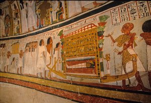 Roys grav; begravelsesoptog, ; 18. dynasti. Adelens dal; Theben; Egypten; Ne... af Kenneth Garrett