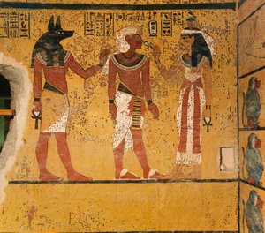 Vægmaleri i Kong Tutankhamons grav; ; Egypten; Ny Rige; Tutankhamon; Valley..., 2003 (foto)