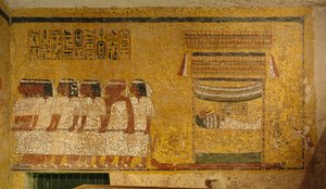 Vægmaleri i Kong Tutankhamons grav; Egypten; Det Nye Rige; Tutankhamon; Valley of..., 2003 (foto) af Kenneth Garrett