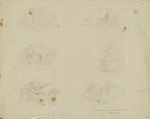 (Iowa State Capitol Rotunda) (studie til Six Lunettes) af Kenyon Cox