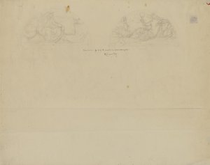(Iowa State Capitol Rotunda) (studie til to lunetter) af Kenyon Cox