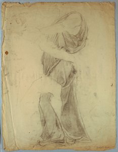 Draperistudie til "Jacob Wrestling with the Angel" af Kenyon Cox