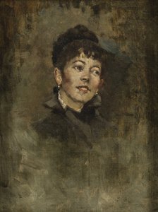 Leder af en ung pige, 1878-1882 (olie på kompositionstavle) af Kenyon Cox