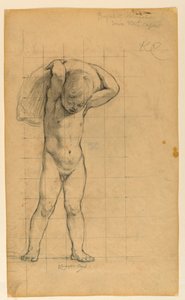 Undersøgelse for "Commerce", "The Progress of Civilization: The Forge, Commerce, and Education" State Capitol, Des Moines, IA af Kenyon Cox