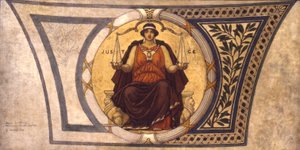 Studie for Mosaic, Wisconsin State Capital, Justice, ca. 1913. af Kenyon Cox