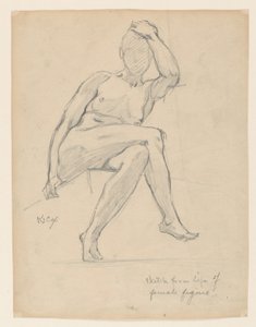 Studie af en kvindeskikkelse af Kenyon Cox