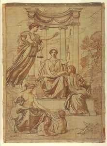 The Beneficence of the Law, Design for Mural ved Essex County Court House, Newark, New Jersey af Kenyon Cox