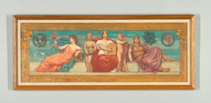 The Statute Law, Undersøgelse for højre panel af "The Reign of Law," Frise for appelretten, New York af Kenyon Cox