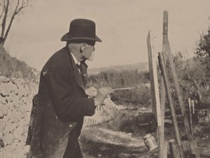 Paul Cézanne maleri i Les Lauves, 1906. af Ker Xavier Roussel