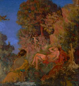 Den sovende Diana 1924 (Olie på lærred) af Ker Xavier Roussel