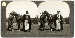 En sheik og hans livvagt, Syrien, 1900-tallet. af Keystone View Company