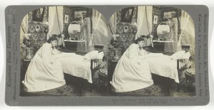Den tomme krybbe. Vi er tættere på den anden kyst, siden babyen døde, 1899. af Keystone View Company