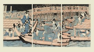 Køler af ved Ryogoku-broen af Kikugawa Eizan
