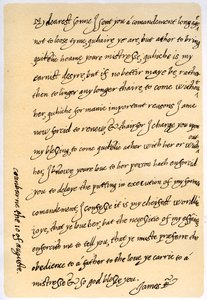Brev fra James I til hans søn, Charles, Prince of Wales, 10. august 1623. af King James I